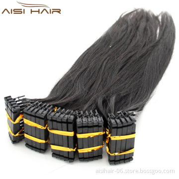 Aisi Hair New Arrival 100% Indian  Human Line Crochet Hair Clip in 6D Hair Extensions